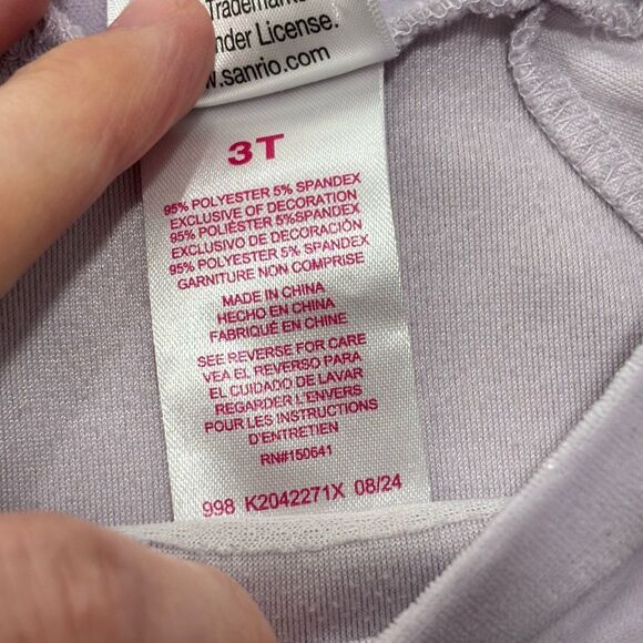 Hello Kitty Toddler Girls Purple Lavender Long Sleeve Soft Velour Sweatshirt 3T - Picture 14 of 16